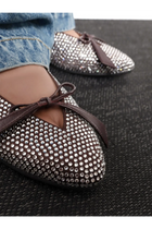 The Attico Women's Kali Satin Ballerinas Brown, view 2