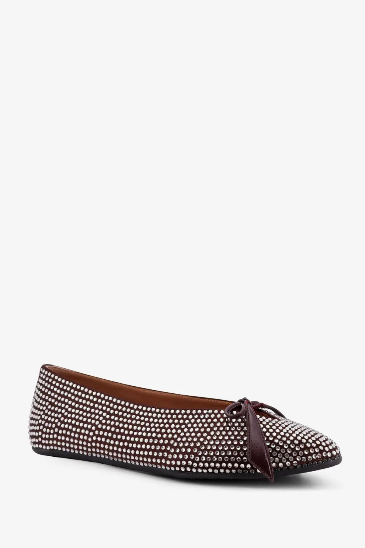 The Attico Women's Kali Satin Ballerinas Brown, view 3