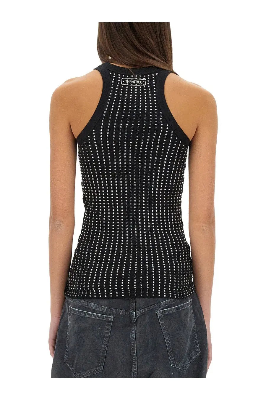 The Attico Women's Tank Top Black Black, view 3