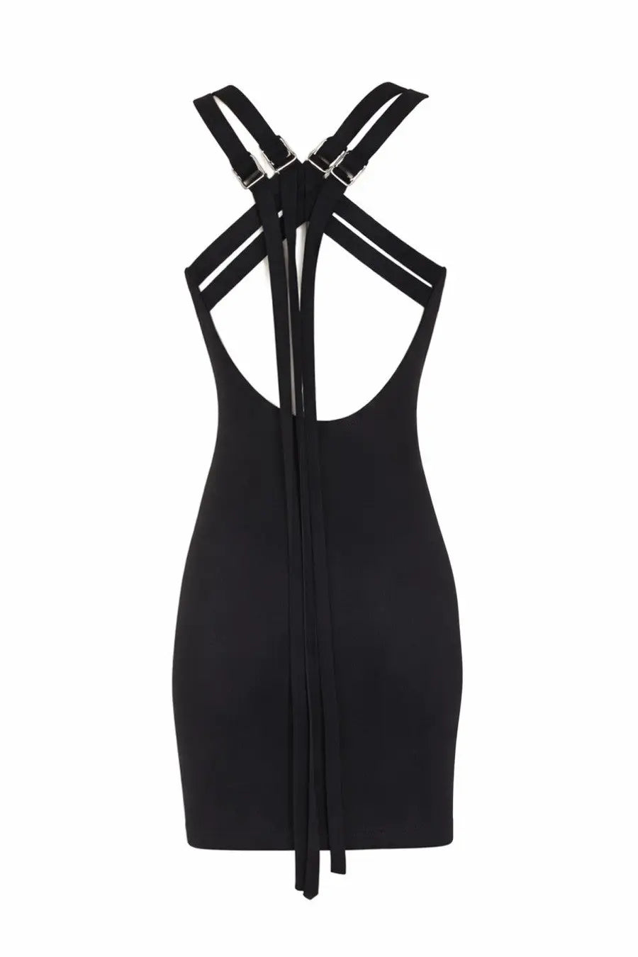 The Attico Women's Viscose Blend Mini Dress Black, view 3