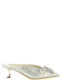 Jimmy Choo Auria Sabots Silver