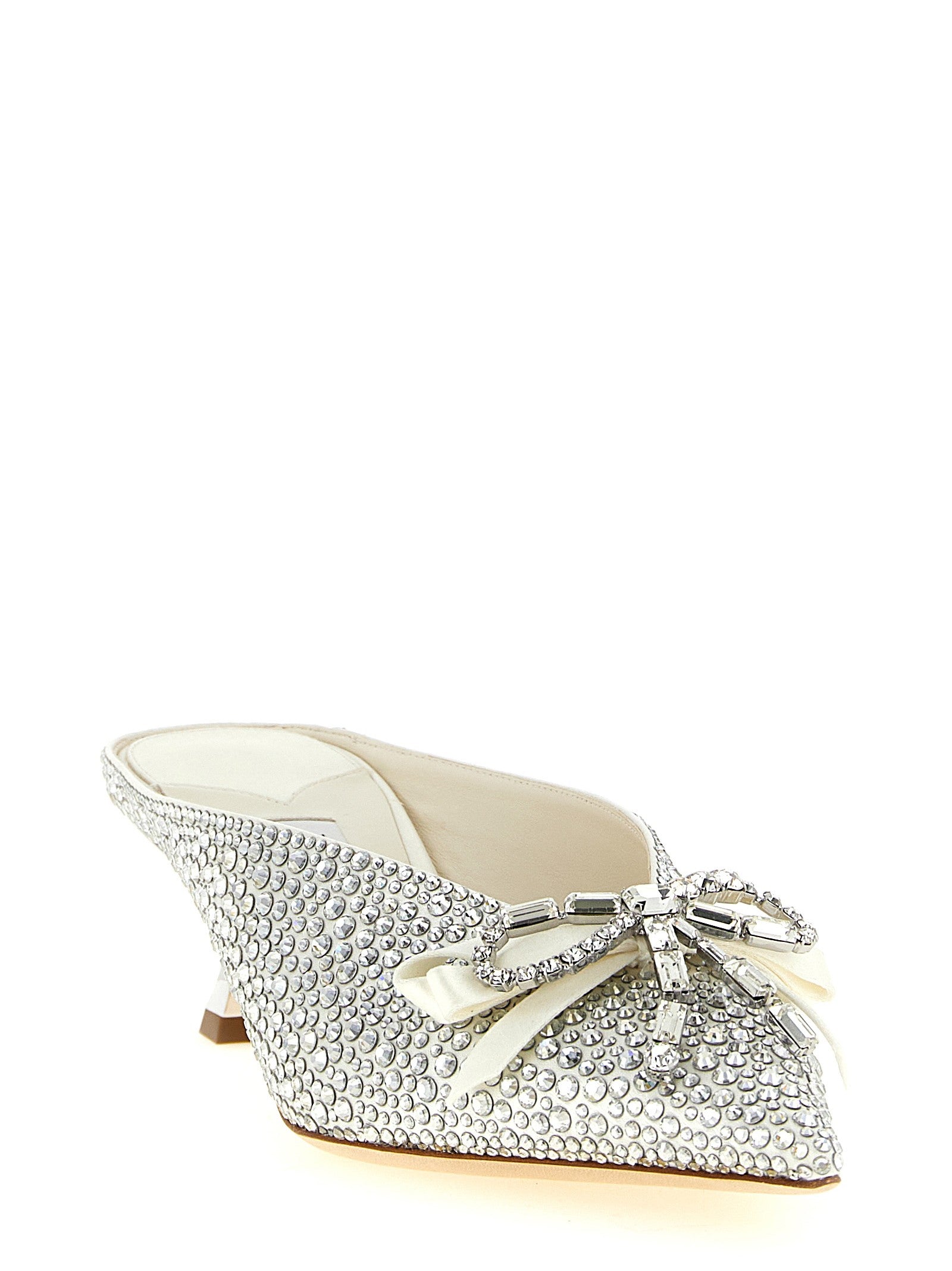 Jimmy Choo Auria Sabots Silver