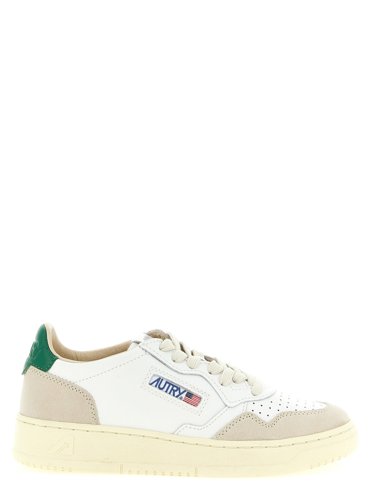 AUTRY Autry Medalist Low Leather and Suede Sneakers Gold