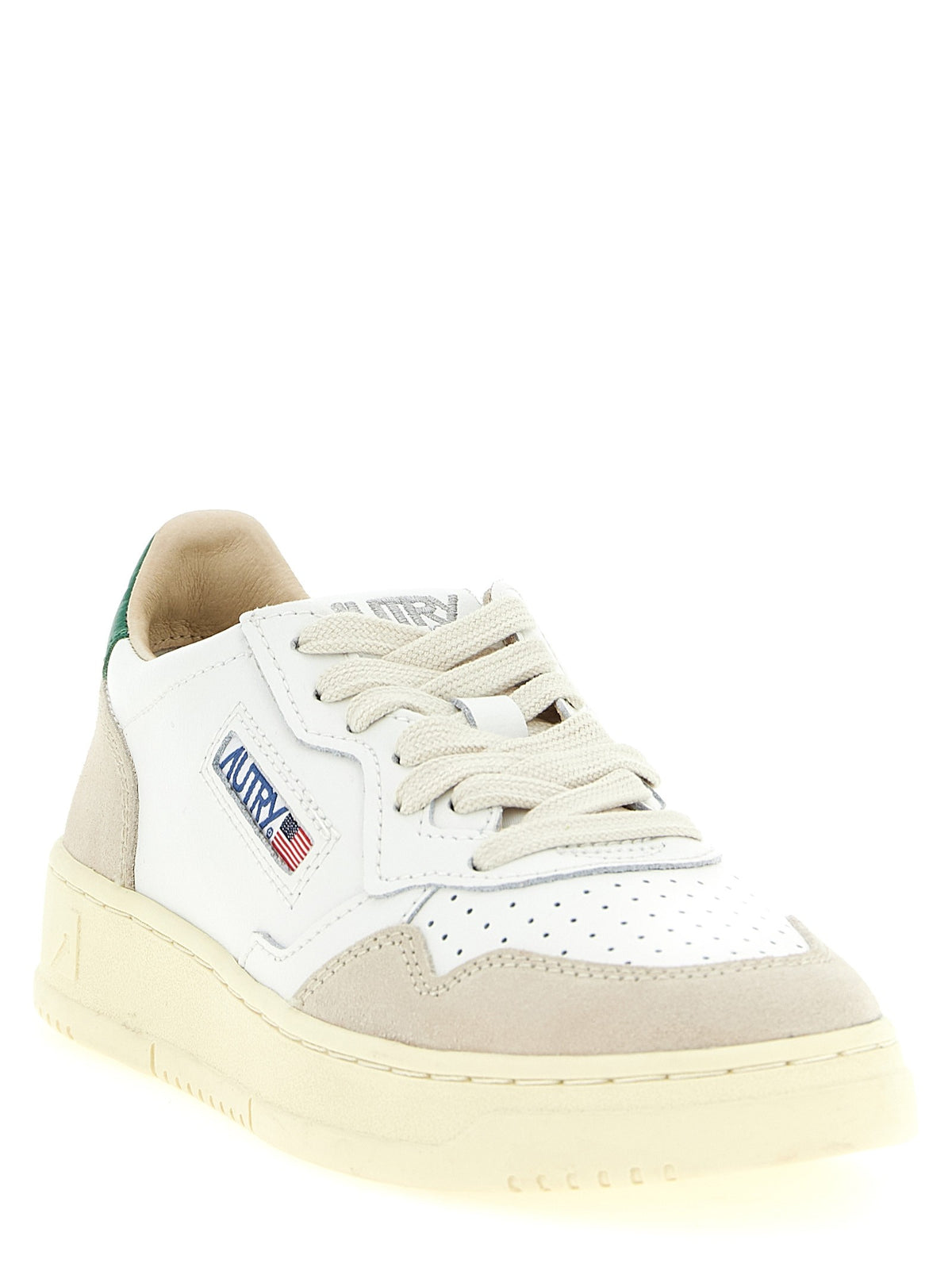 AUTRY Autry Medalist Low Leather and Suede Sneakers Gold