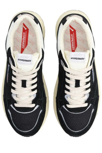 Autry men’s Hyperway sneaker black with chunky sole mesh and suede upper for casual wear