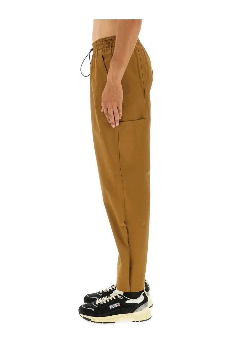 AUTRY Men's Rain Tech Nylon Pants Brown, view 3