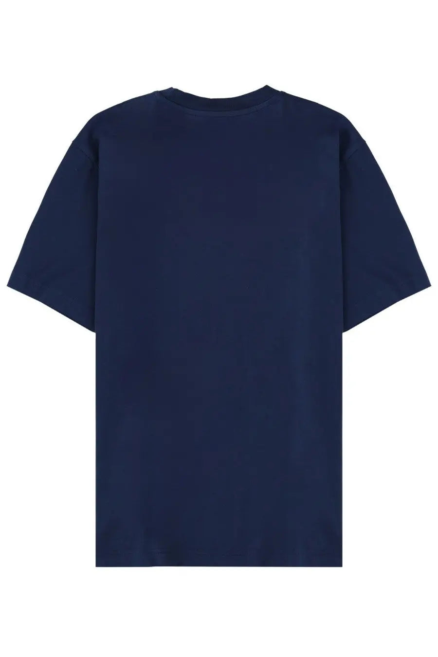 Navy blue oversized AUTRY men’s shirt with classic crew neck and short sleeves made from soft cotton fabric