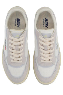 Autry men’s sneaker wildpace low in light gray and off-white suede and mesh with subtle branding details