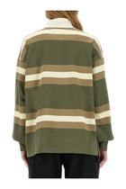 AUTRY Unisex Striped Polo Green, view 3