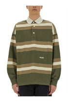 AUTRY Unisex Striped Polo Green