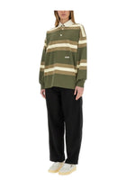 AUTRY Unisex Striped Polo Green, view 8