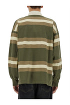 AUTRY Unisex Striped Polo Green, view 4