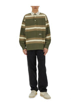 AUTRY Unisex Striped Polo Green, view 2