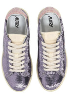 AUTRY Women's Dallas Low Sparkling Sneaker Purple, view 5
