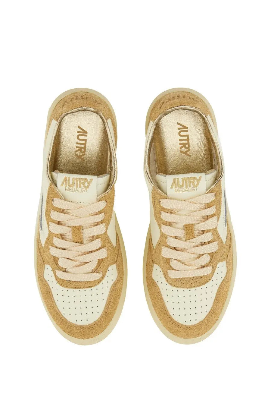 AUTRY Women's Medalist Low Sneaker Yellow, view 6