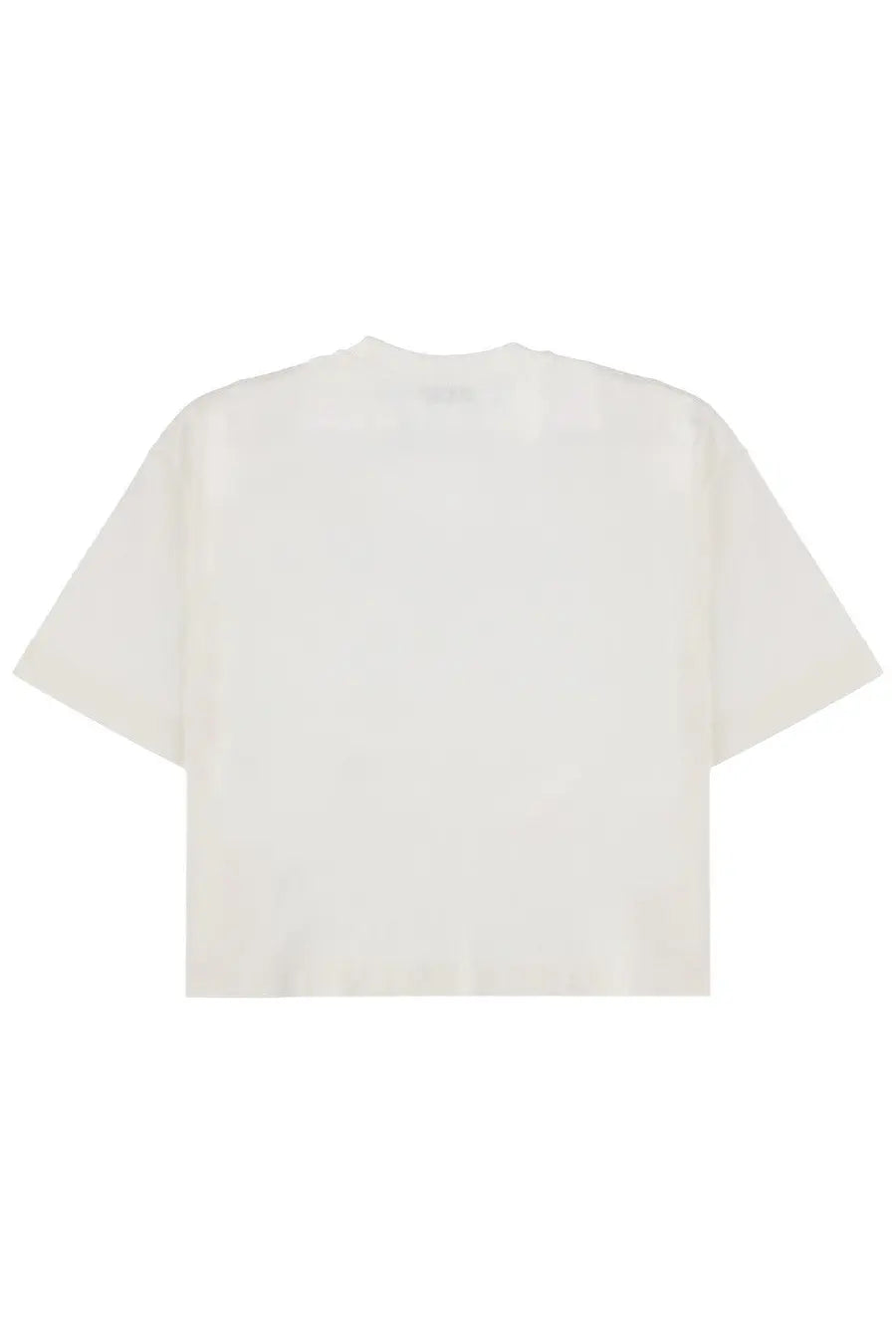 Autry women’s white cropped short-sleeve t-shirt with a simple minimalist design perfect for casual wear