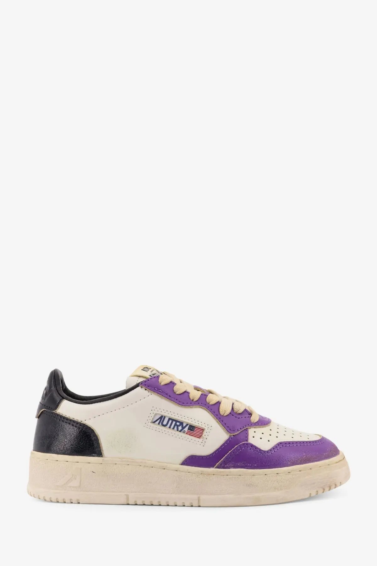 AUTRY Women's Super Vintage Low Top Leather Sneakers White