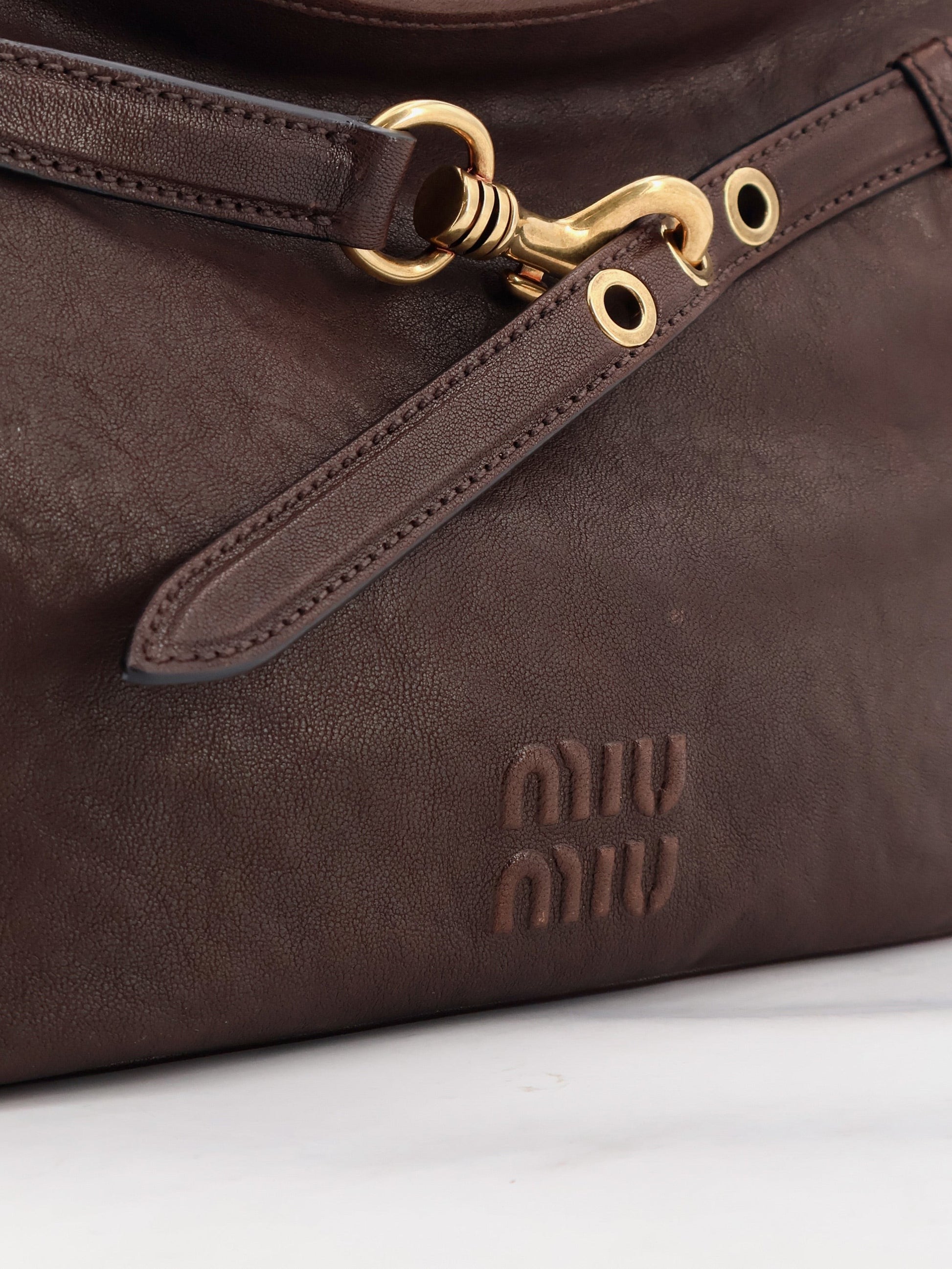 Miu Miu Women's Aventure Leather Shoulder Bag RADICA