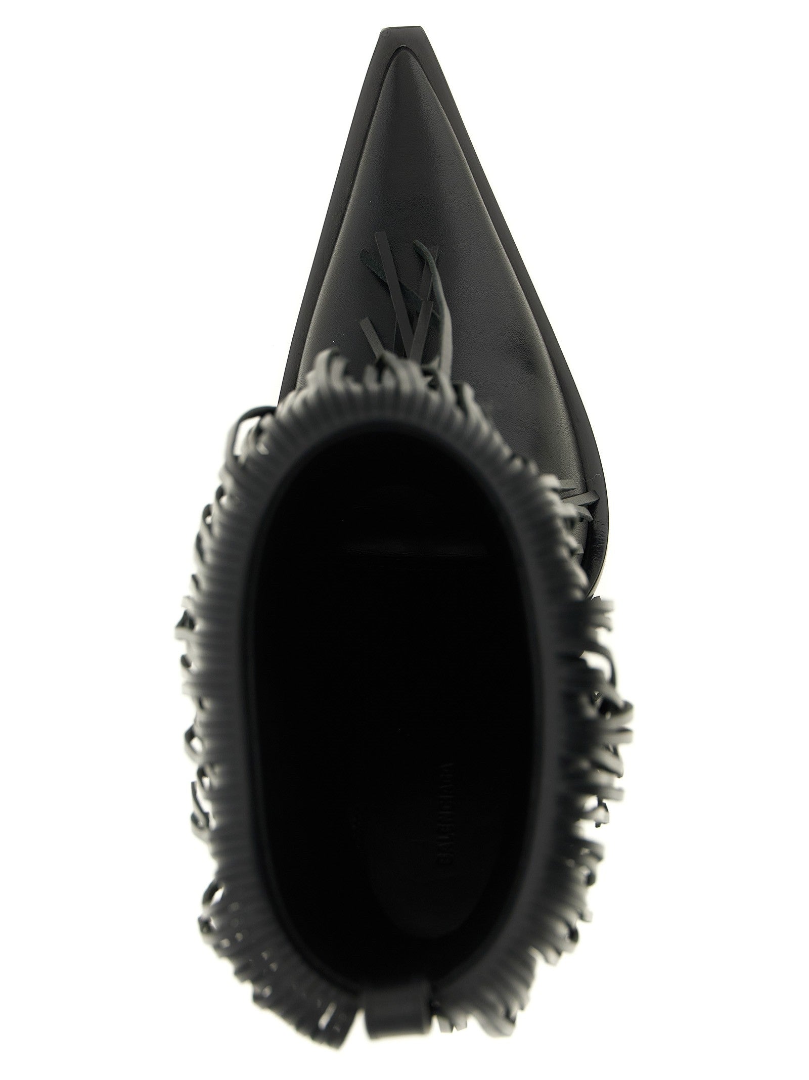 Balenciaga Avenue Fringe Ankle Boots Black