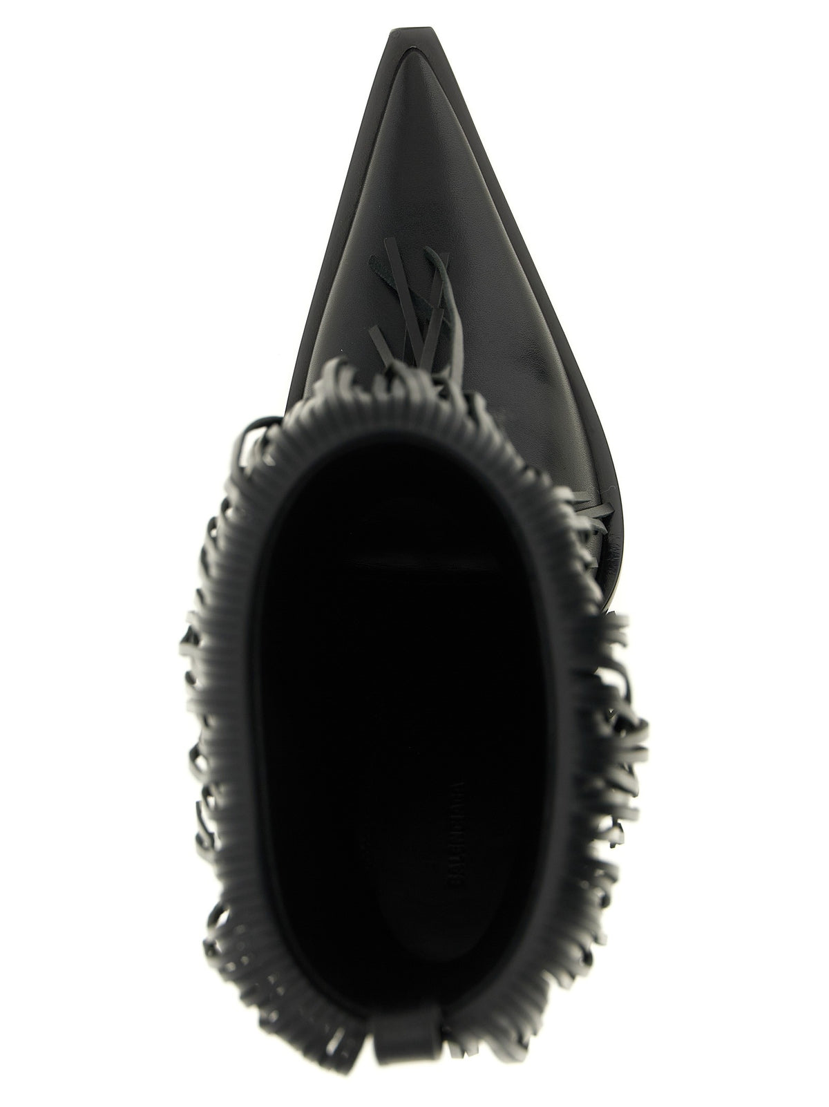 Balenciaga Avenue Fringe Ankle Boots Black, view 4