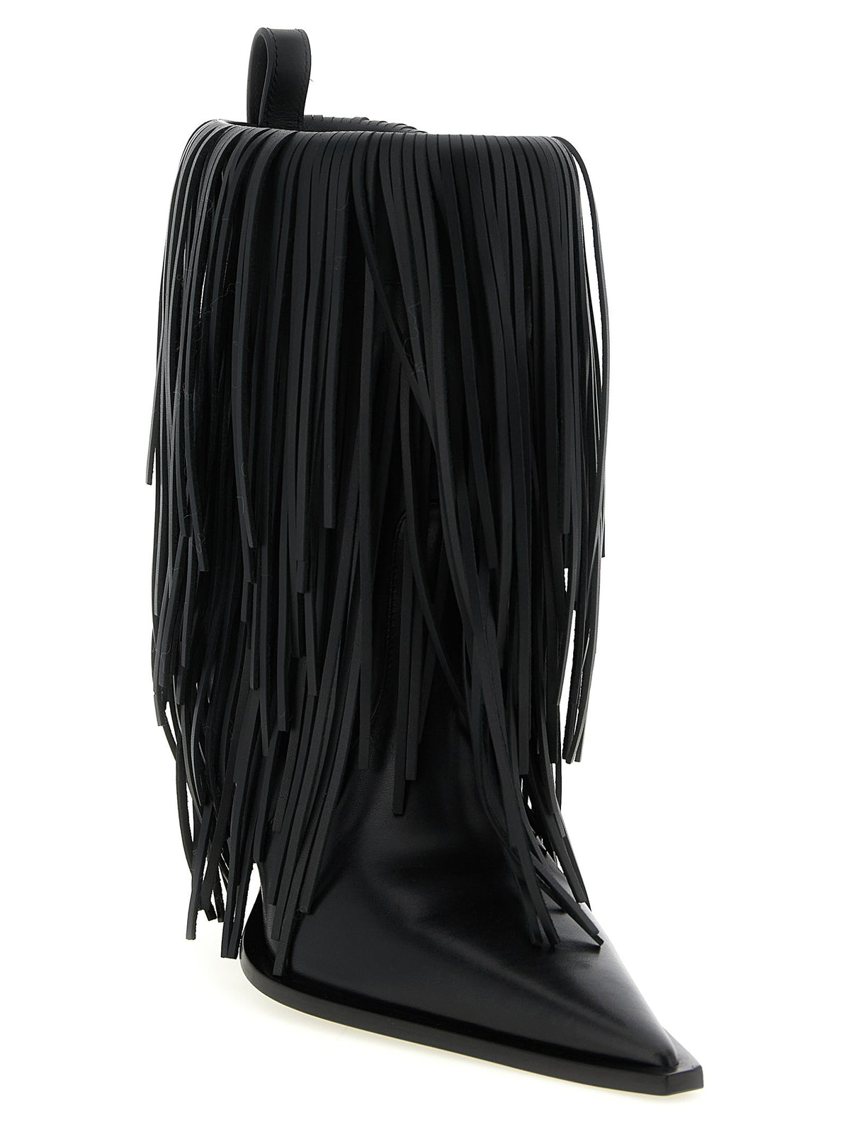 Balenciaga Avenue Fringe Ankle Boots Black, view 2