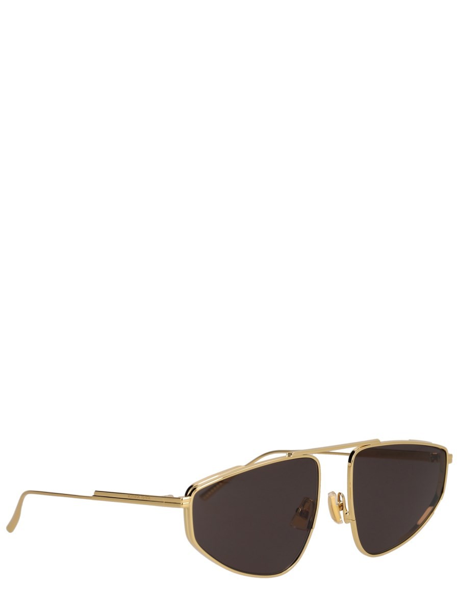 Bottega Veneta Women's Aviator Classic Sunglasses Gold