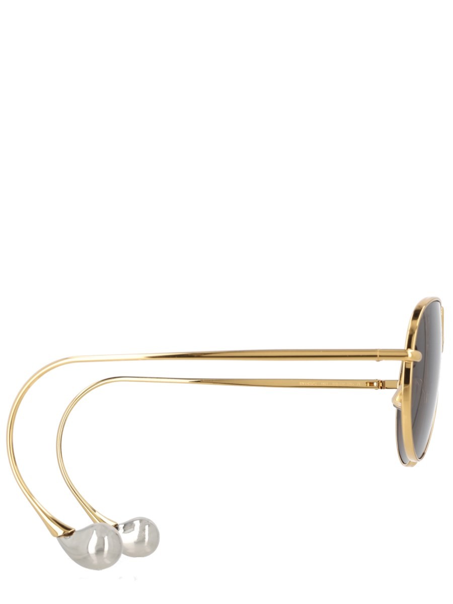 Bottega Veneta Women's Aviator Drop Sunglasses Gold
