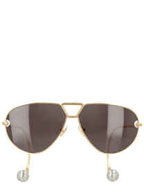 Bottega Veneta Women's Aviator Drop Sunglasses Gold