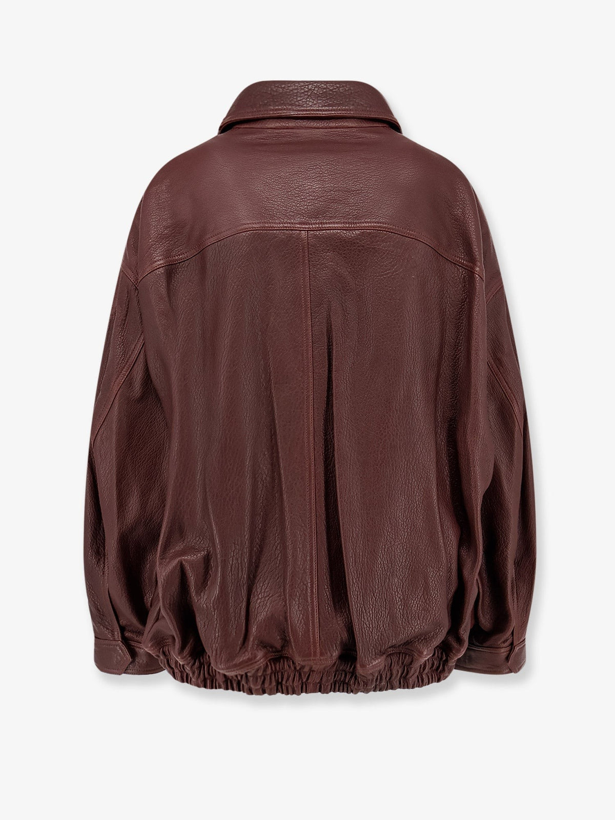 Rohe Women's Aviator Grained Leather Jacket Brown, view 2