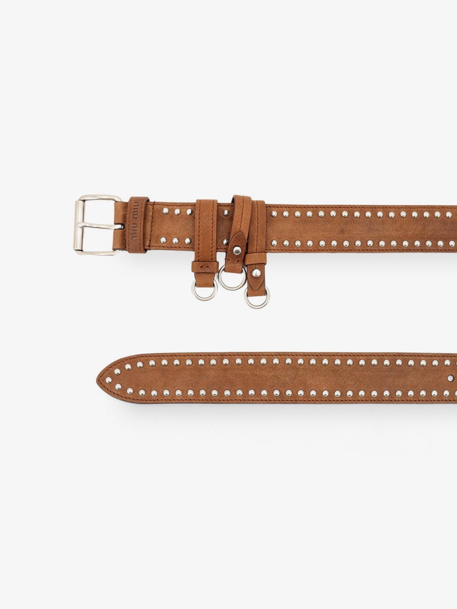 Miu Miu Women's Aviator Nappa Belt Rovere