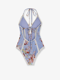 Zimmermann Women's Awaken Crochet One Piece Swimsuit Orange