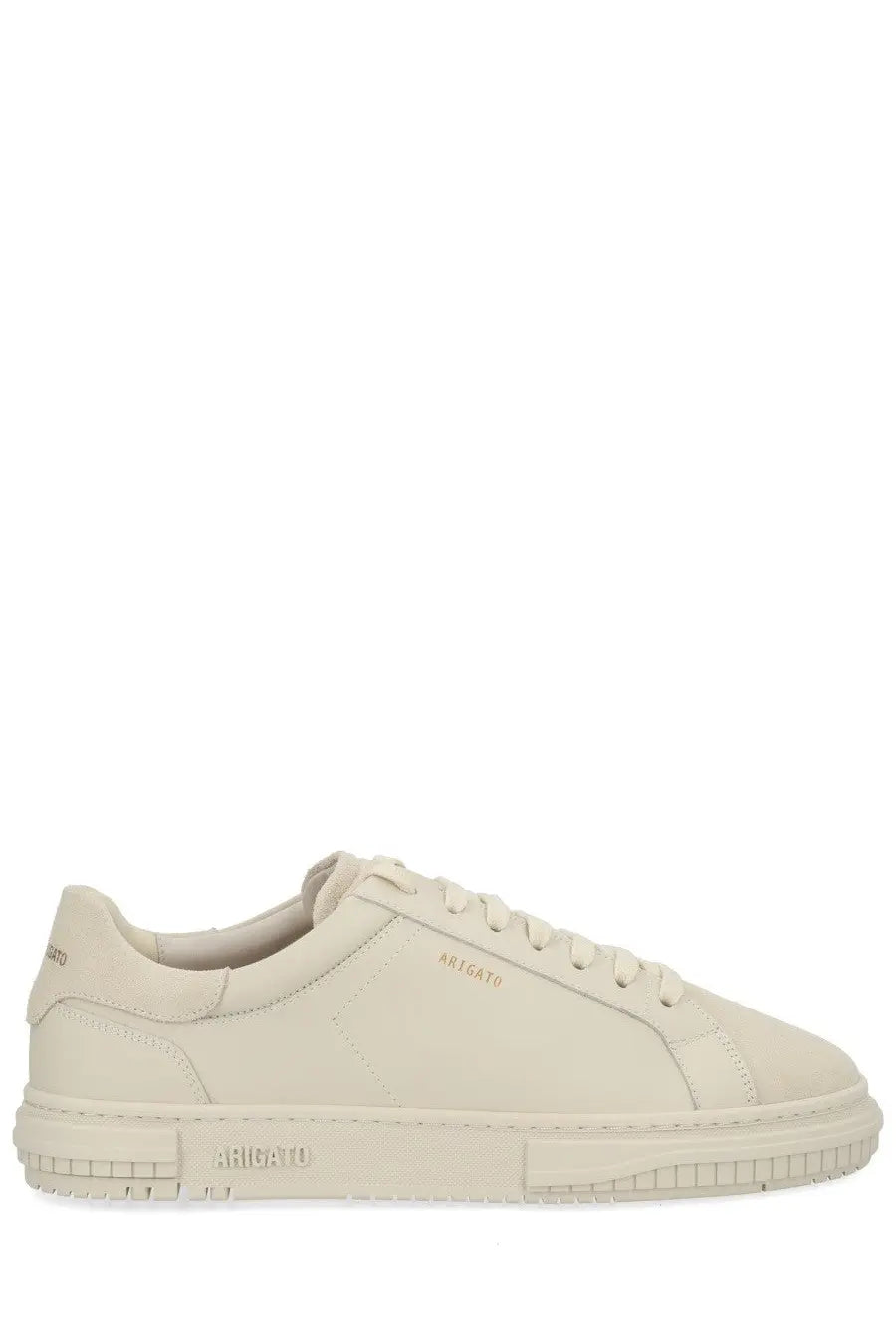 Axel Arigato men’s atlas sneaker white cream-colored leather low-top sneaker with minimalist design and subtle branding
