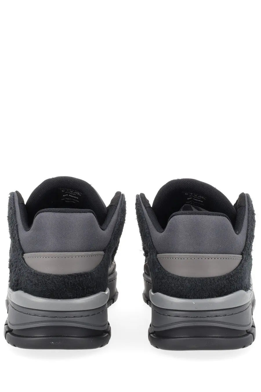 Axel Arigato men’s sneaker area black black and gray suede and canvas sneakers with chunky rubber sole
