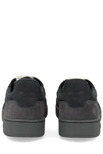 Axel Arigato men’s sneaker dice toe black low-top with black suede and canvas upper and chunky rubber sole