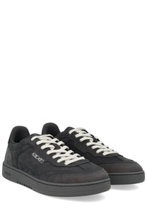 Axel arigato men’s sneaker dice toe black suede low-top with white laces and subtle logo on the side