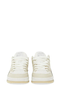 Axel Arigato women’s sneaker lo area white low-top with white and beige leather minimalist design