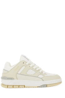 Axel Arigato women’s sneaker lo area white cream low-top sneaker with white laces and subtle gray accents