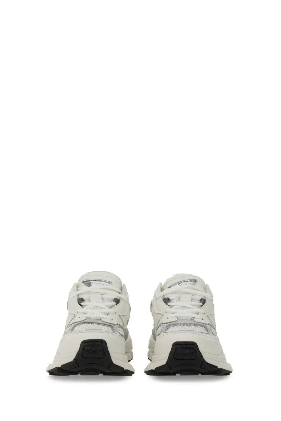 Axel Arigato women’s Sphere Runner sneaker in white with black chunky sole and modern layered design