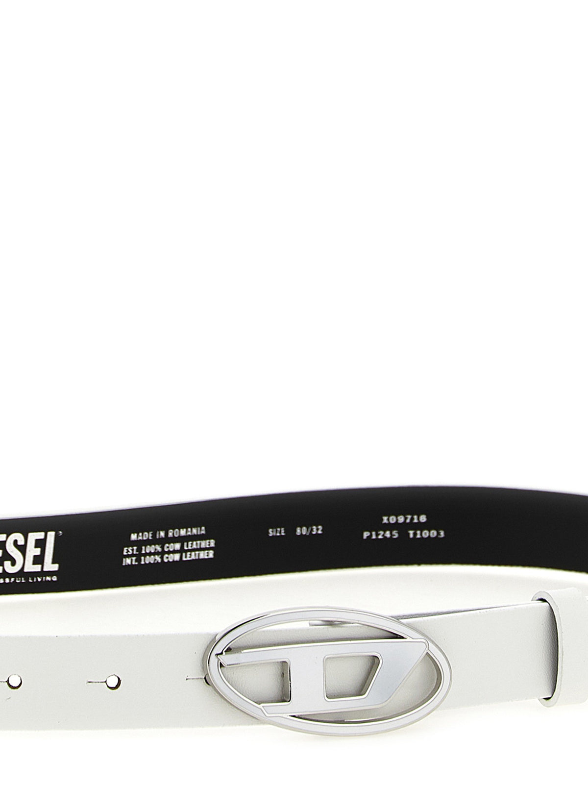 Diesel Belt White, view 3