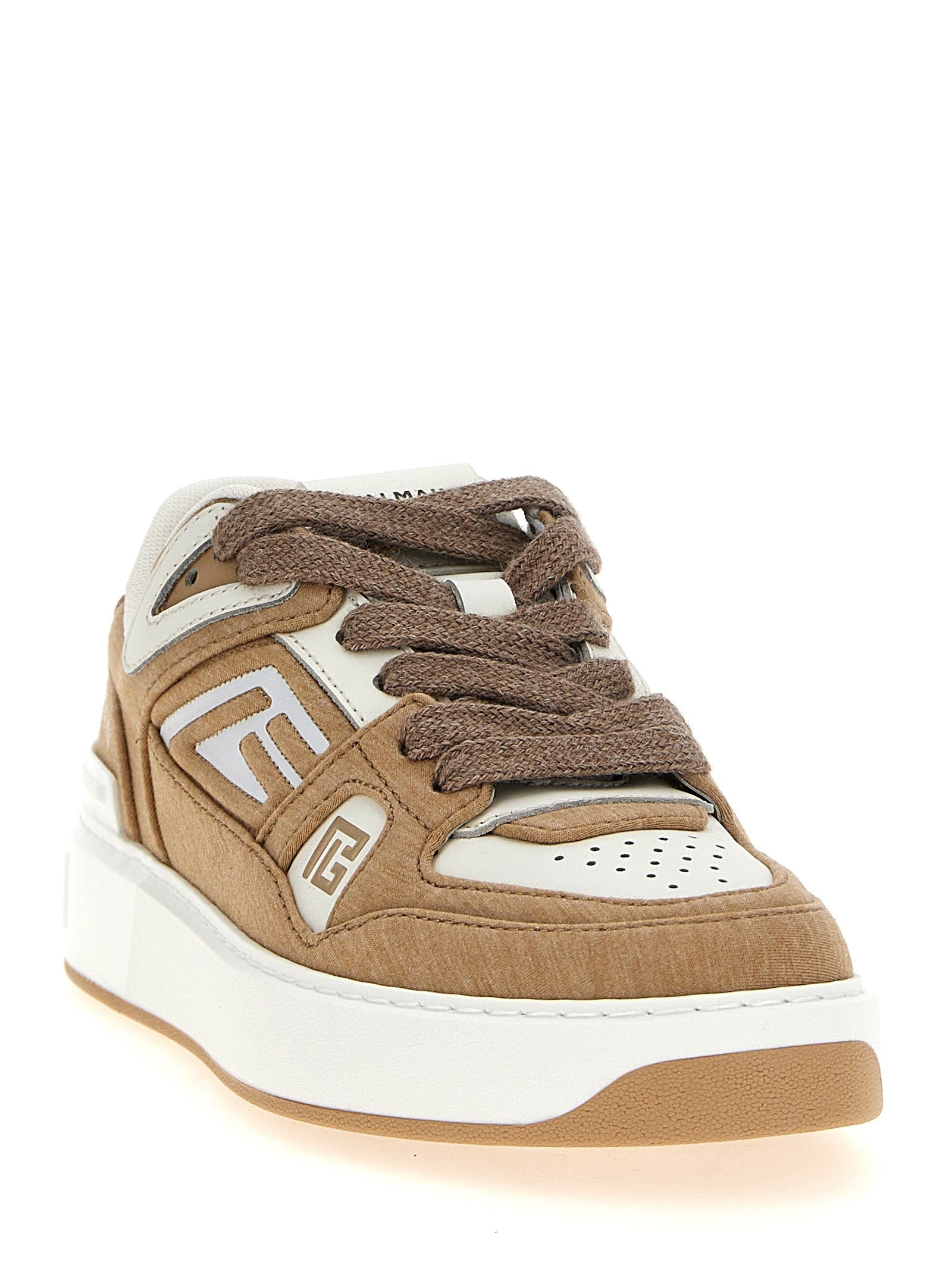 Balmain Court Sneakers Beige