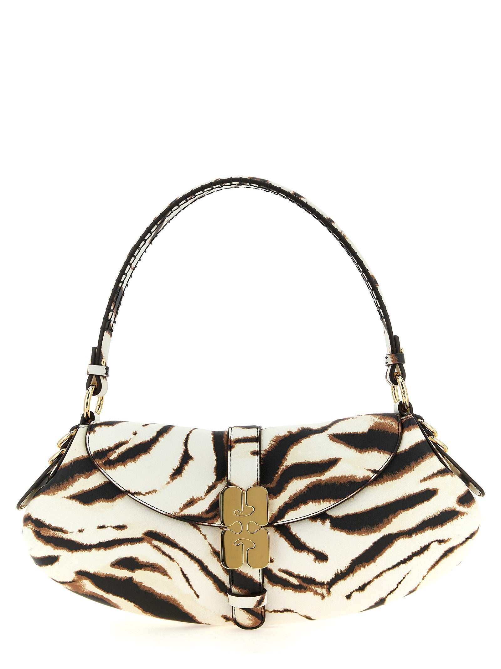 Ganni Kat Shoulder Bag Gold