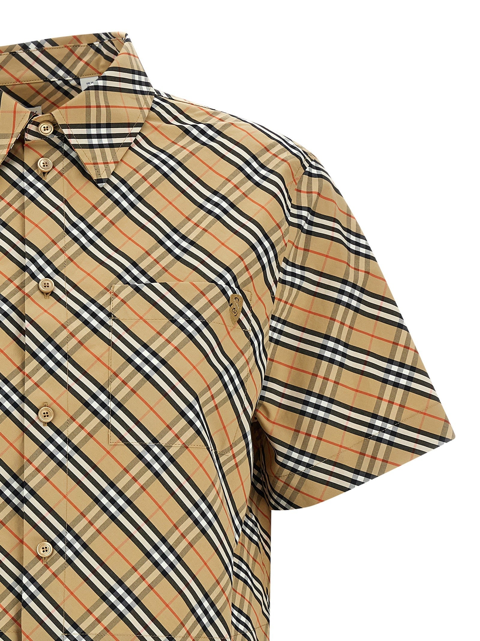 Burberry Shield Check Shirt Gold