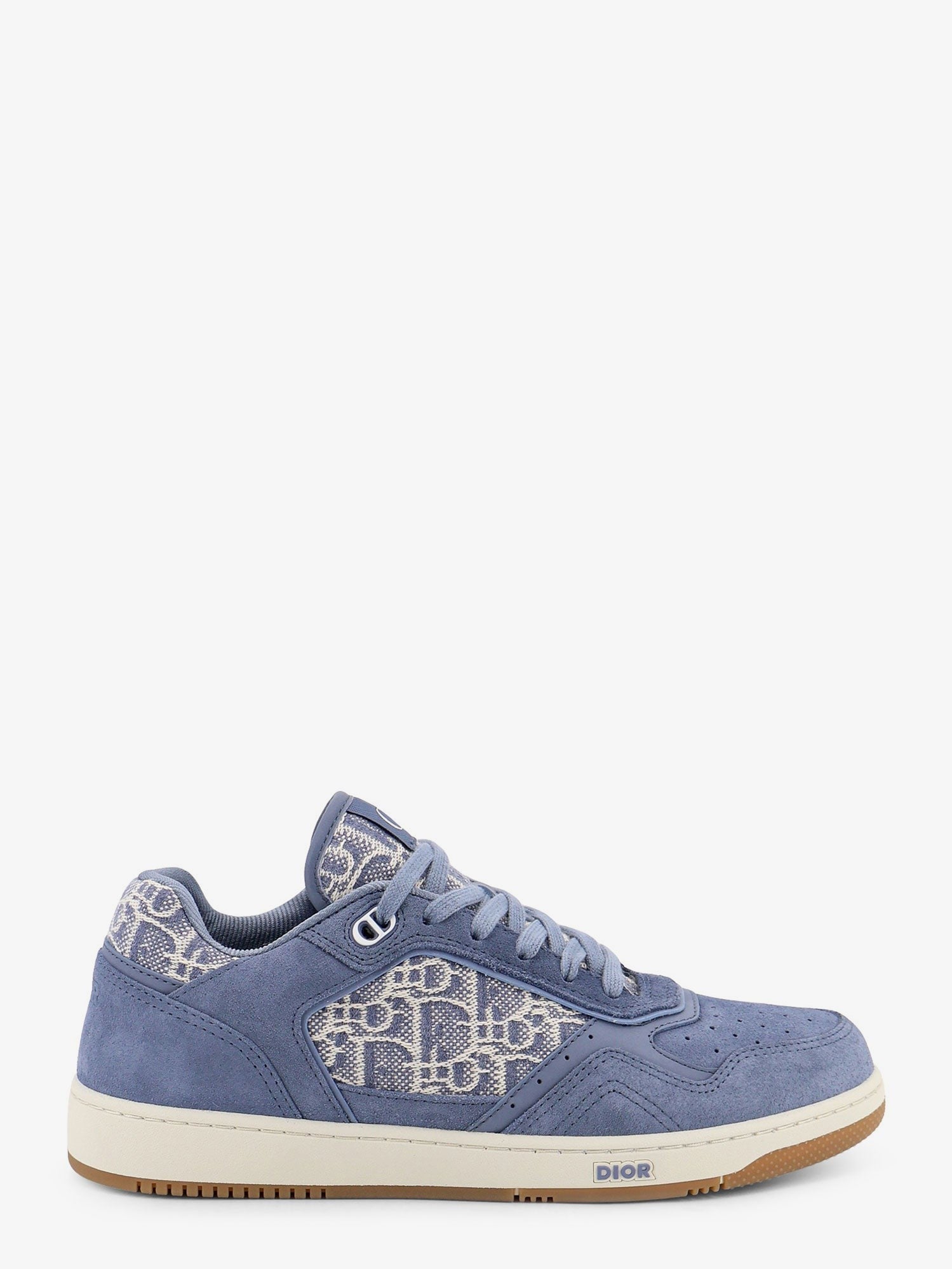 Dior Men's Uptown Dior Oblique Jacquard Fabric and Suede Sneakers Blue