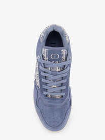 Dior Men's Uptown Dior Oblique Jacquard Fabric and Suede Sneakers Blue