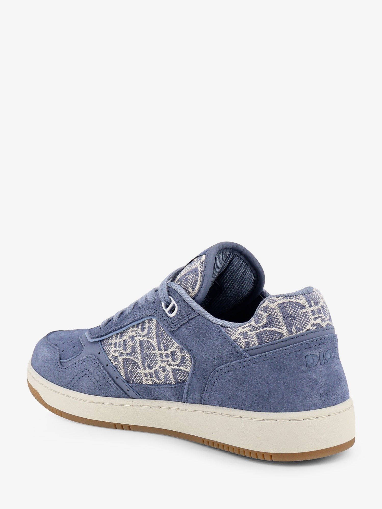 Dior Men's Uptown Dior Oblique Jacquard Fabric and Suede Sneakers Blue