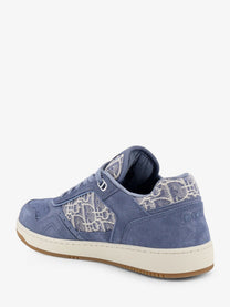 Dior Men's Uptown Dior Oblique Jacquard Fabric and Suede Sneakers Blue