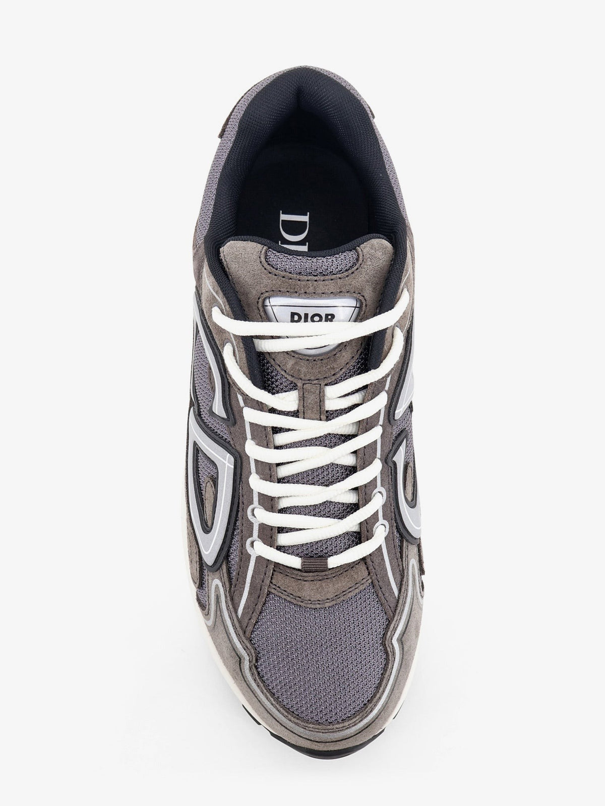 Dior Men's Countdown Sneaker in Suede and Technical Mesh Grey
