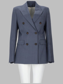 Golden Goose Women's Baby Blue Double Breasted Blazer Grey