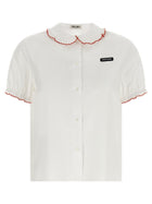 Miu Miu Baby Collar Shirt Red
