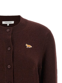 Maison Kitsuné Baby Fox Cardigan Brown
